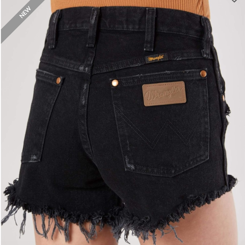 WRANGLER® Reworked Cut-Off Denim Short - Black
